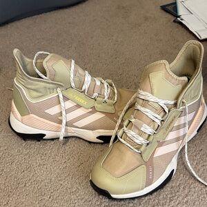 Adidas Terrex Women's Beige and Olive Sneakers